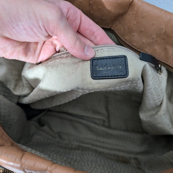 Kate Spade ostrich leather overnight tote *flawed* - Picture 15 of 15